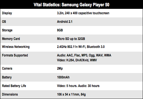 Samsung Galaxy Player 50