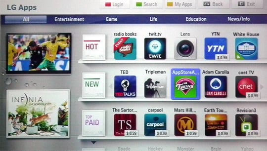 LG Smart TV apps