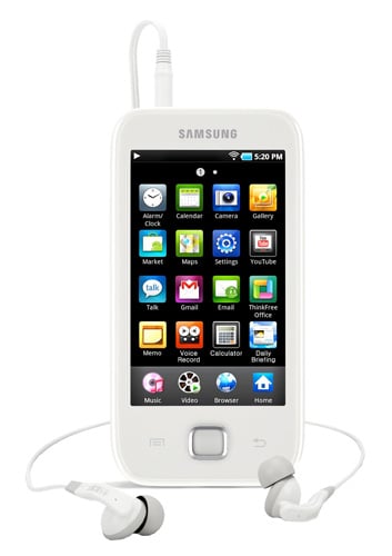 Samsung Launches World S First Android Mp3 Player The Register