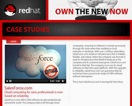 Red Hat Salesforce screen shot