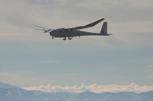 The Global Observer on its first hydrogen-powered flight. credit: US Air Force