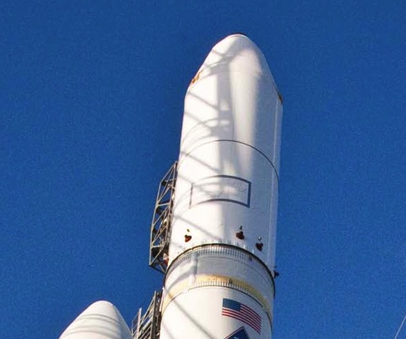 Detail of Delta IV Heavy NROL-32 awaiting launch from Vandenberg AFB SLC-6. Credit: ULA