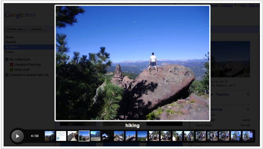 Google Docs slideshow viewer