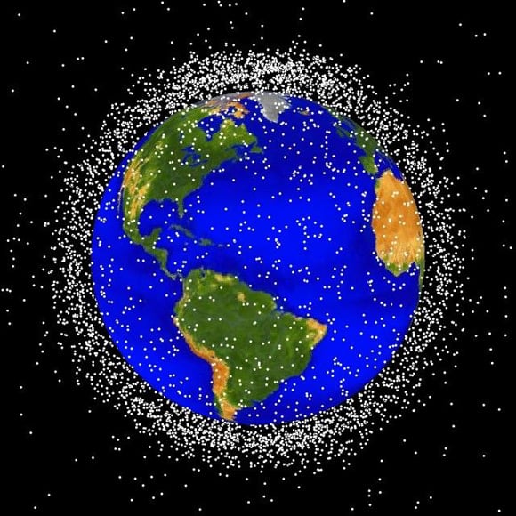 NASA graphic of space debris in low Earth orbit. Pic: NASA