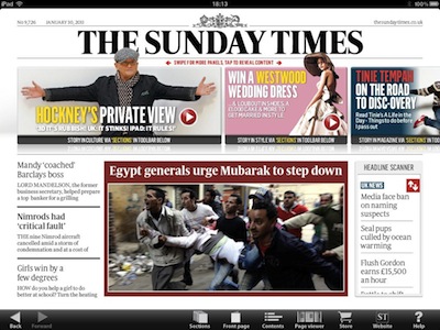 Sunday Times iPad app