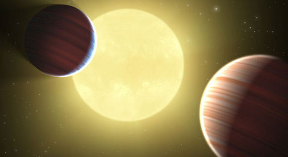 Artist's impression of the Kepler-9 system. Pic: NASA