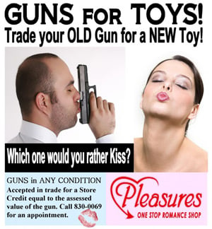 Flyer for the Guns for Toys offer