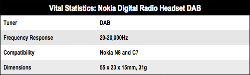 Nokia Digital Radio Headset DAB