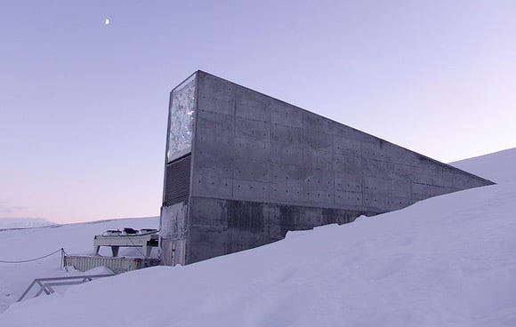 The entrance to the Svalbard Global Seed Vault. Pic: Mari Tefre/Global Crop Diversity Trust