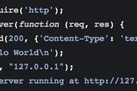 Node.js 'hello world' webserver