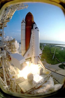 Discovery lifts off from Kennedy Space Center on 12 September 1993, to begin STS-51. Pic: NASA 