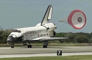 Discovery touches down at Kennedy Space Center this afternoon. Pic: NASA