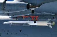 The first X-51A and its booster rocket mounted ready for release from B-52 mothership. Credit: USAF