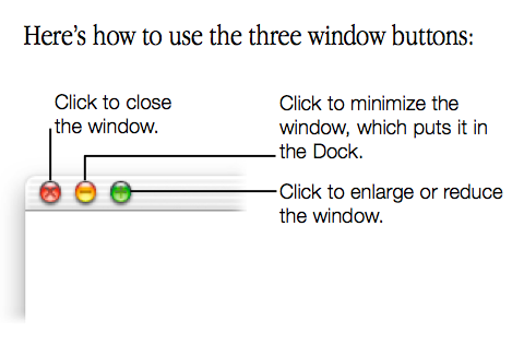 Mac OS X Cheetah window buttons