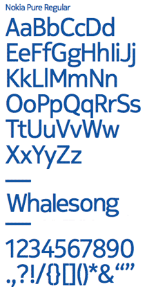 The Nokia Pure typeface
