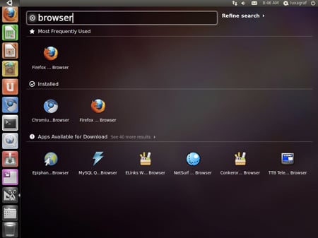 Ubuntu 10.04 Unity search