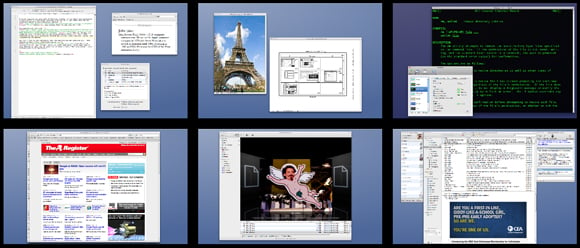 Mac OS X's multi-workspace Spaces feature
