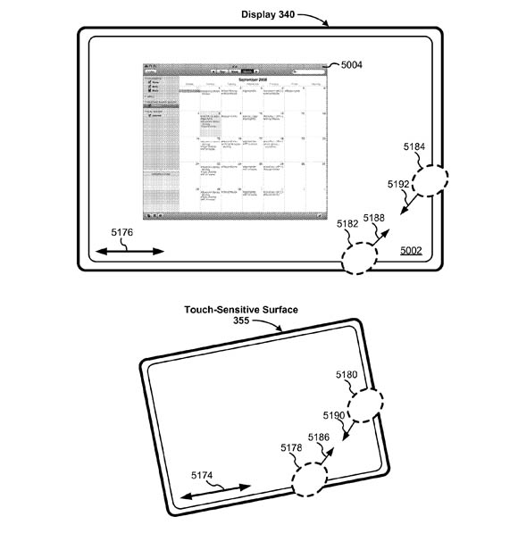 Apple multi-touch Spaces patent illustration