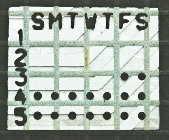 Osborne 1, second version - keyboard calendar