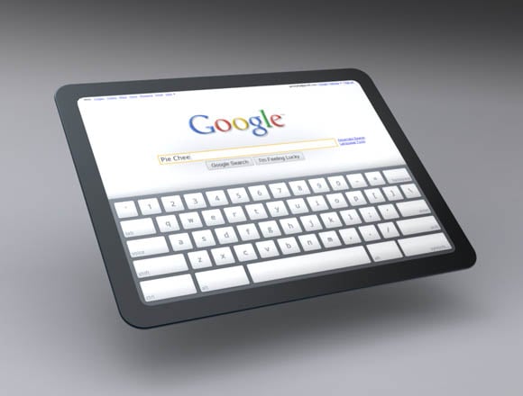 Google Chrome OS tablet concept illustration