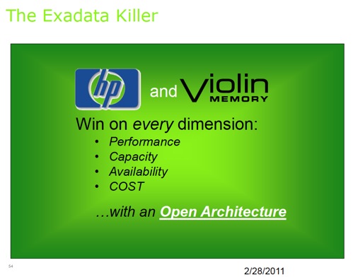 HP's Oracle Exadata killer