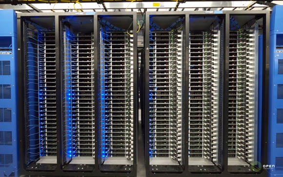 Facebook data center - server racks