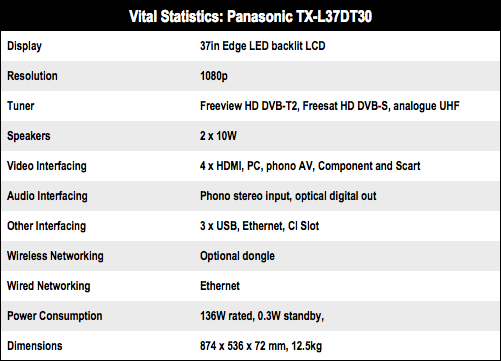 Panasonic TX-L37DT30 