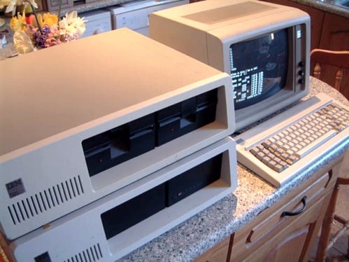 IBM 5150 PC with 5156 expansion box