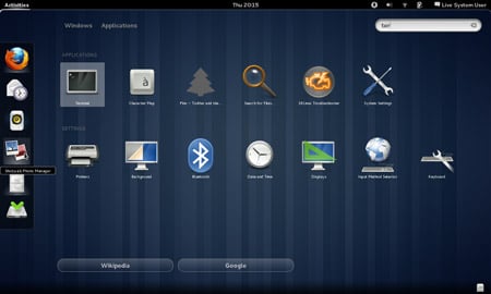 Search in the Fedora 15 beta