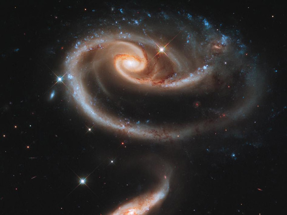 Arp 273 - a "rose" of galaxies. Pic: NASA