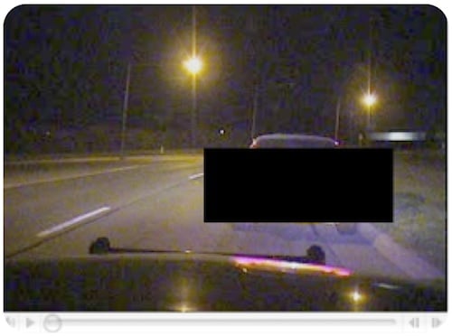 Screen capture of image lifted from police cruiser DVR