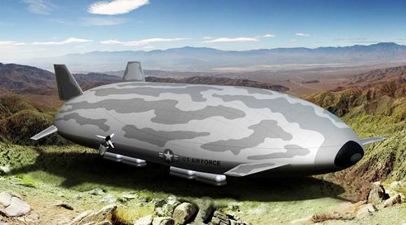 Concept for a heavy-lift military 'Aeroscraft' airship. Credit:Aeros