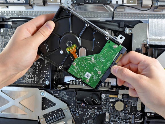 Hard drive in the early-20111 Apple iMac (source: iFixit)