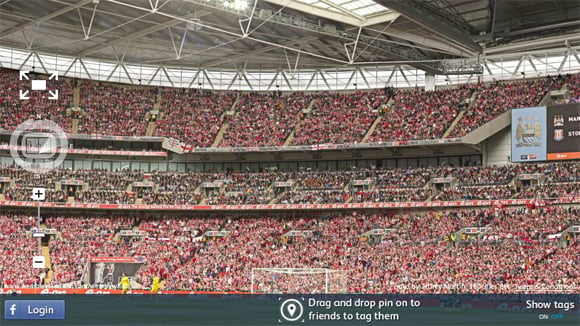 The Sun's 360 degree view of Wembley. Pic: Jeffrey Martin, 360Cities.net