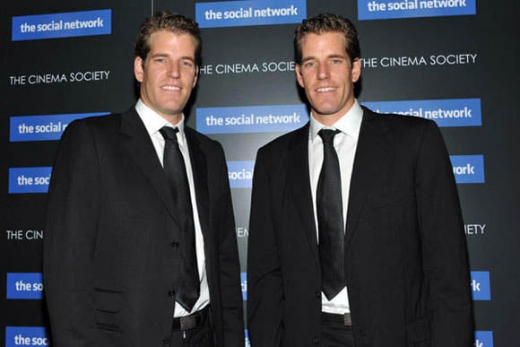 The Winklevoss twins, Cameron and Tyler