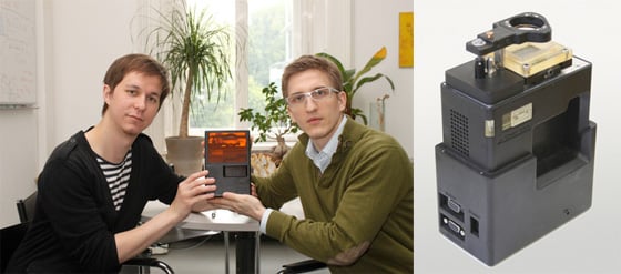 Markus Hatzenbichler, Klaus Stadlmann and their 3D printer