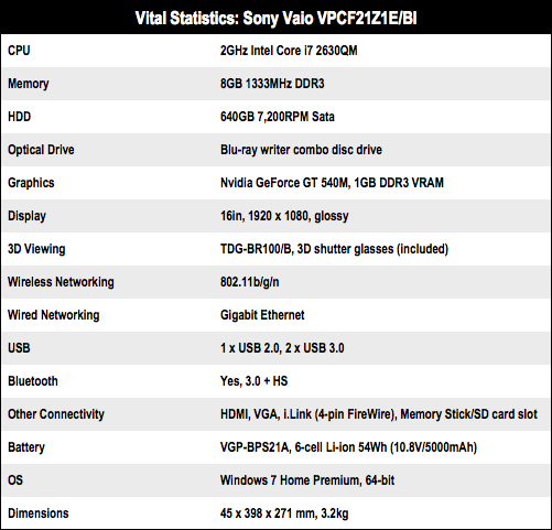 Sony Vaio VPCF21Z1E