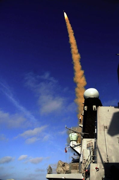 HMS Daring fires Sea Viper for the first time. Credit: MBDA