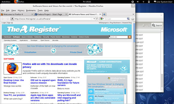 Fedora 15 screenshot