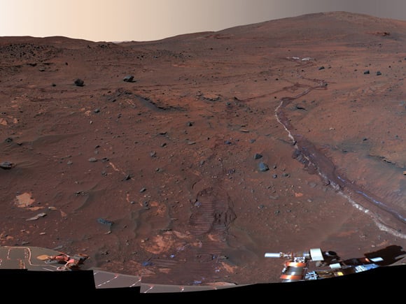 Spirit view of Mars. Pic: NASA