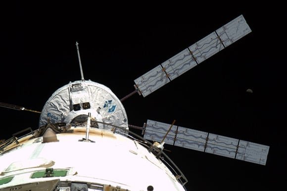 The Johannes Kepler docking with the ISS in February 2011. Pic: ESA