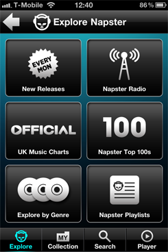 Napster for iOS