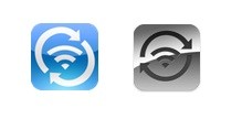 Side-by-side comparison of Wi-Fi Sync logos