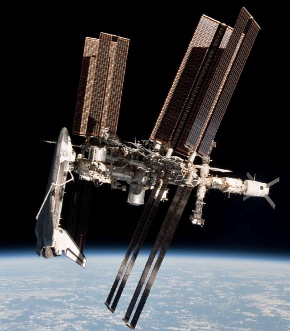 Shuttle Endeavour docked with the ISS. Credit: NASA