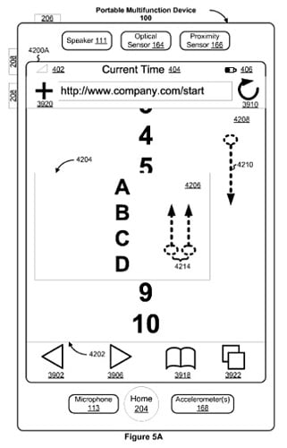 Apple iPhone patent drawing