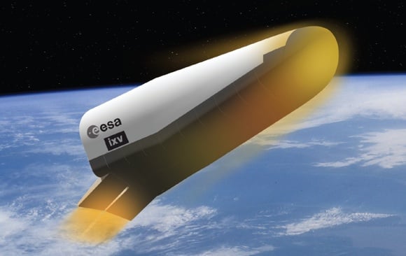 Concept pic of the Intermediate eXperimental Vehicle during re-entry. Credit: ESA