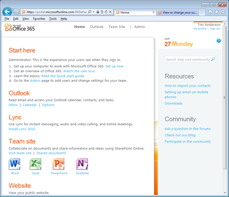 Office 365 Portal