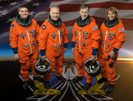 The STS-135 crew. Pic: NASA