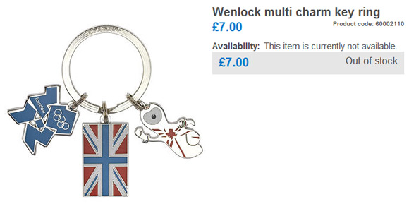 The keyring with union flag colours reversed