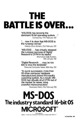 MS-DOS Advert